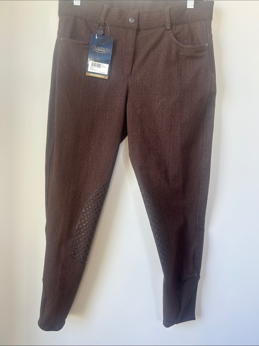 Ovation Ladies Brown SoftFlex GRIP-TEC Knee Patch Breeches